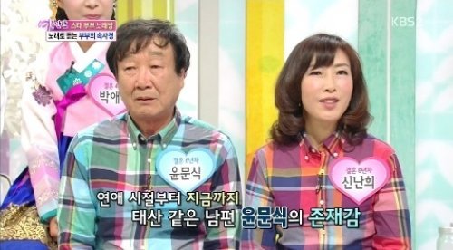 윤문식 아내
사진= KBS2 예능프로그램 ‘여유만만’ 화면 촬영