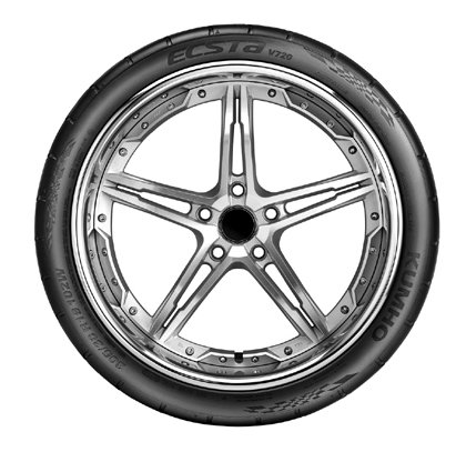 ‘2014 엑스타 슈퍼챌린지’의 공식 타이어인 ‘엑스타(ECSTA) V720’. 사진제공｜금호타이어