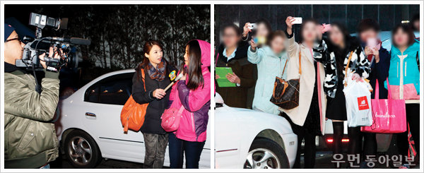 3월 13일 서울 강남구 플래툰 쿤스트할레에서 열린 ‘쌤소나이트 레드 패션쇼’에 참석하는 김수현을 보기 위해 찾은 중국 팬들과 중국 방송국의 취재 열기는 뜨거웠다.