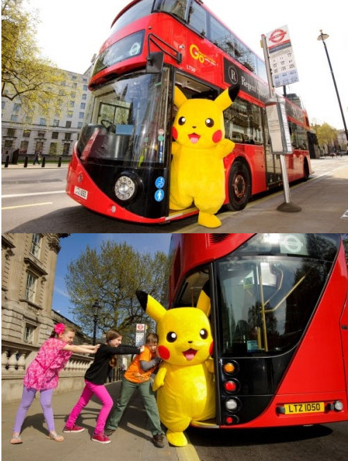버스 타는 피카츄 (출처= 런던 교통공사 트위터)