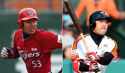 KIA 이대형-한화 이용규(오른쪽). 사진｜스포츠코리아·스포츠동아DB