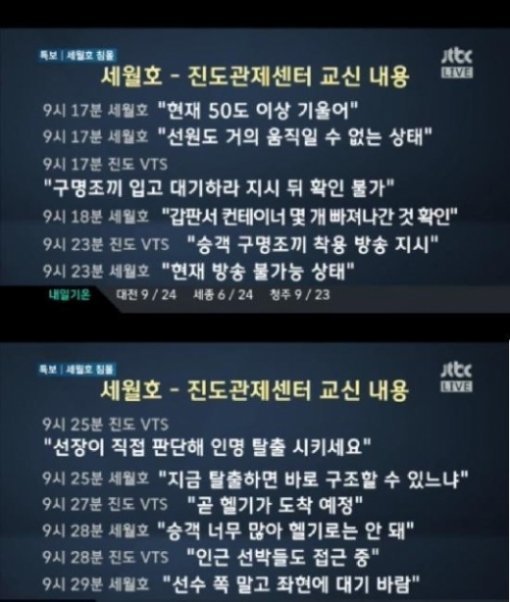 진도해상관제센터 (출처= JTBC 보도 영상 갈무리)