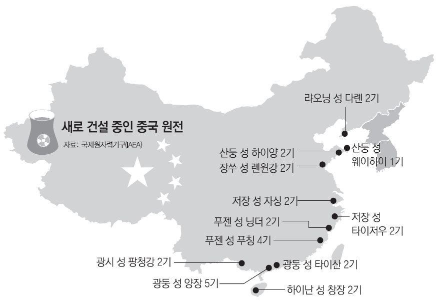 ä¸­ ë™ë¶€ì—°ì•ˆ ì›ì „ 28ê¸° ê±´ì„¤ ì¸ì²œì„œ 400km ë–¨ì–´ì§„ ê³³ë„ ë‰´ìŠ¤ ë™ì•„ë‹·ì»´