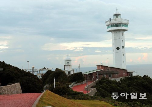 여수 거문도 명물인 등대.