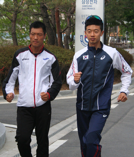 박칠성-김현섭(오른쪽). 사진제공｜삼성전자 육상단