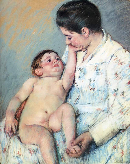 메리 카사트, 아기의 첫 손길, 1890년