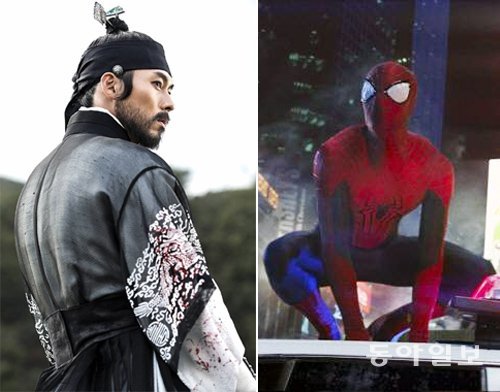 영화 ’역린’(왼쪽 사진)과 ’어메이징 스파이더맨 2’.