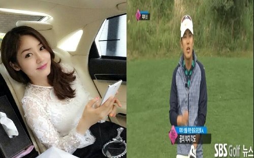 성유리 안성현 열애, 성유리 SNS, SBS 골프 화면 촬영
