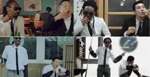 사진제공=행오버 요구르트 정하은/싸이 뮤비, 패러디 영상 캡쳐화면