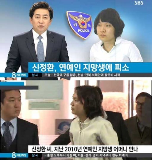 신정환. 사진=SBS ‘8시 뉴스’ 캡처