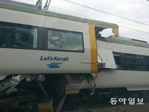 태백역-문곡역 사이 열차 충돌 사고. 이인모 기자