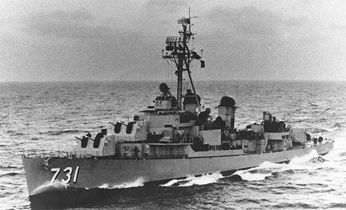 미국 정부가 베트남군의 어뢰 공격을 받았다고 발표했던 미 구축함 매덕스. 사진 출처 위키피디아