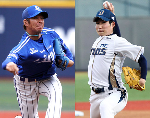 임창용-이재학(오른쪽). 사진제공｜스포츠코리아