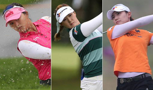 고진영-백규정-김민선(왼쪽부터). 사진제공｜KLPGA