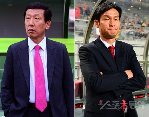 최강희 감독-최용수 감독(오른쪽). 스포츠동아DB
