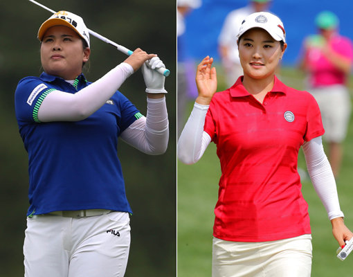 박인비-유소연(오른쪽). 사진제공｜KLPGA·하나금융그룹