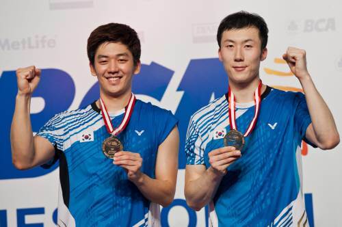 세계 랭킹 1위 이용대-유연성 조. 동아일보 DB