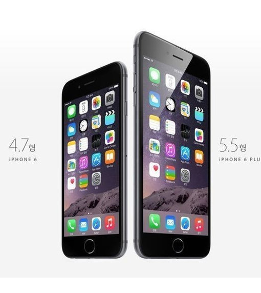 애플이 화면이 커진 새 스마트폰 ‘아이폰6’와 ‘아이폰6플러스’를 공개하며 제품군을 다양화했다. 사진제공｜애플