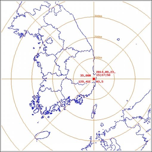 경주 지진 (출처= 기상청)