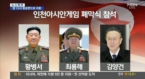 北황병서 최룡해 김양건 | 사진=MBN