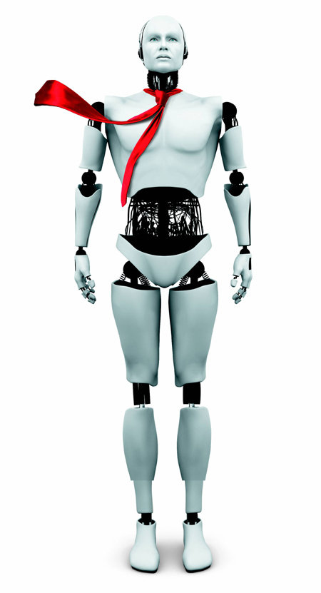 사진처럼 로봇은 인간을 점차 닮아간다. 이 책은 인간만이 할 수 있는 영역마저 로봇이 대체하는 ‘제2의 기계 시대’를 예측하고 그 부작용을 최소화할 방법을 제시한다. 청림출판 제공