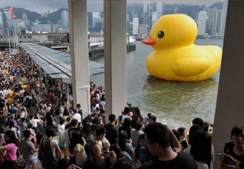 석촌호수 1톤 고무오리