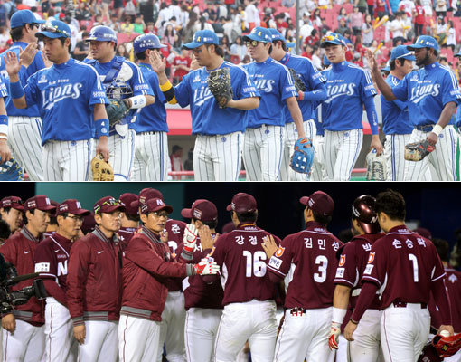 삼성 선수들-넥센 선수들(아래). 사진｜스포츠동아DB·스포츠코리아