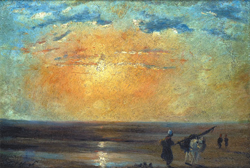 폴 위에(1803∼1869)의 ‘해 지는 트루빌 해변’. 프랑스 서북부 항구 도시 트루빌은 노르망디의 자연 풍광을 화폭에 담은 19세기 화가들의 주요 활동 무대였다. 예술의전당 제공