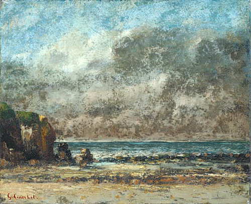귀스타브 쿠르베의 ‘고요, 바다’(1865∼67년). 리얼리즘 화가 쿠르베는 1859∼69년 노르망디 주변 해안에서 스케치를 한 뒤 화실에서 채색하는 방식으로 작업했다.