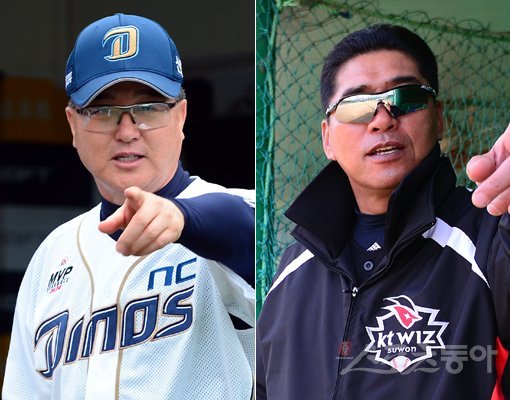 NC 김경문 감독-kt 조범현 감독(오른쪽). 스포츠동아DB