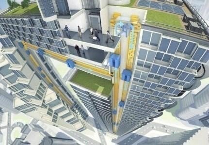 케이블 없는 엘리베이터. 사진= 티센크루프