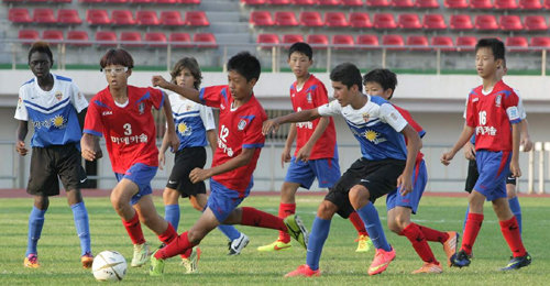 2014 경주국제유소년축구대회 경기 모습.