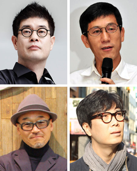 (왼쪽부터 시계방향으로)강신주, 진중권, 박웅현, 김영하