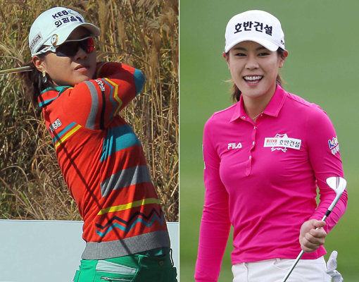 박희영-박주영(오른쪽). 사진제공｜LPGA 하나·외환 챔피언십대회본부·KLPGA