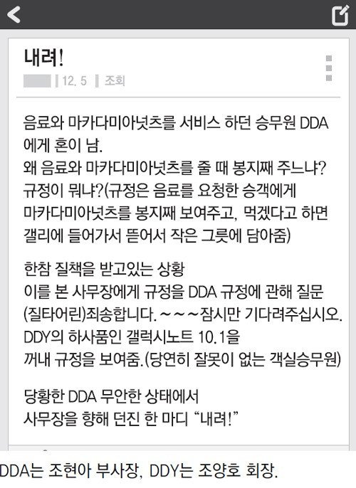 ‘땅콩리턴’ 조현아 보직 사퇴. 사진=동아일보