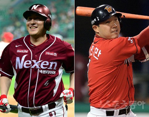 유한준-박진만(오른쪽). 스포츠동아DB