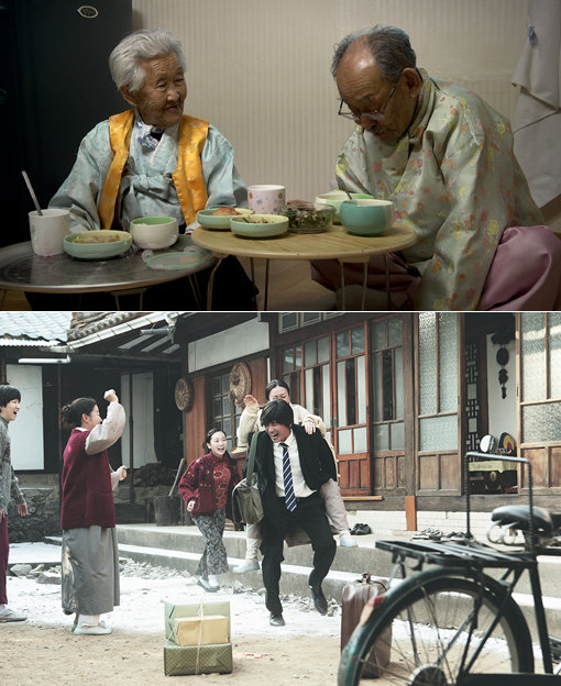 연말 극장가에서 다윗과 골리앗의 싸움이 벌어진다. ‘님아, 그 강을 건너지 마오’(위)와 골리앗 ‘국제시장’의 대결은 승자를 쉽게 예측할 수 없어 흥미롭다. 사진제공｜아거스필름·JK필름