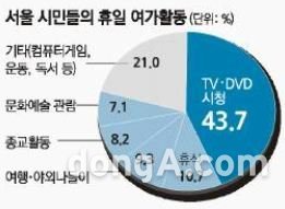 사진= 서울시민 휴일 여가활동(2013년 자)