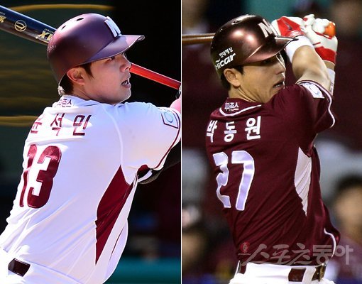 윤석민-박동원(오른쪽). 스포츠동아DB