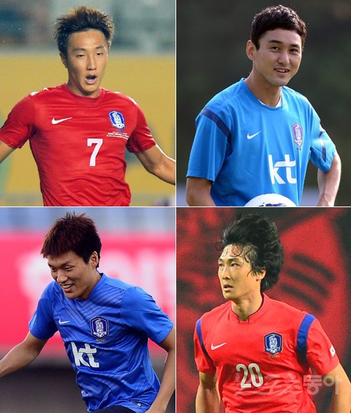 조영철-이정수-곽태휘-이명주(왼쪽 위부터 시계방향). 스포츠동아DB