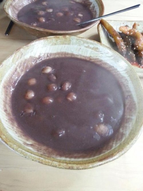 동지팥죽  사진= 이효리 트위터