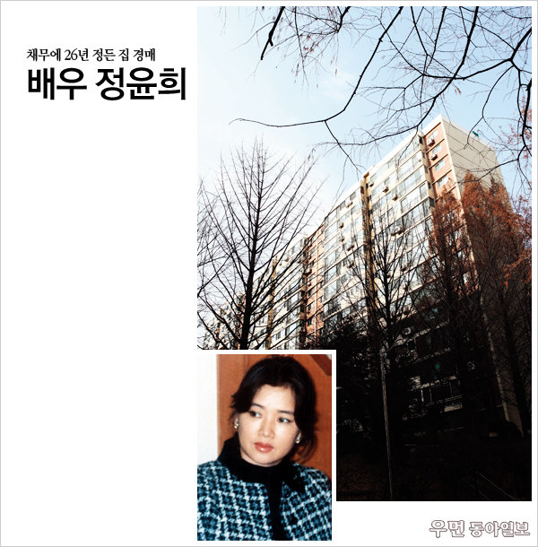 1970~80년대 유명 배우 정윤희. 그녀가 오랜 세월 살아온 아파트가 경매에 나왔다.