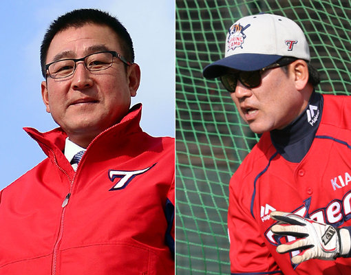 김기태 감독-조계현 수석코치(오른쪽). 사진｜스포츠동아DB·KIA 타이거즈