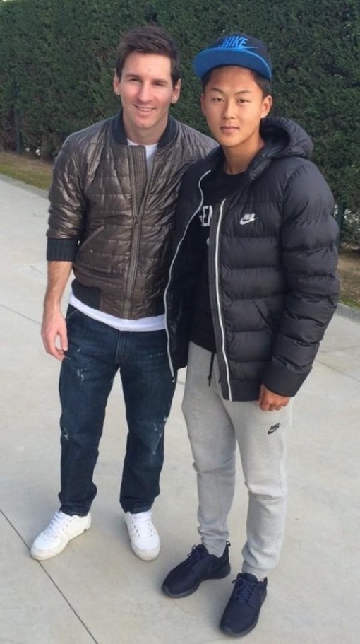 좌 메시 우 이승우 (사진= 이승우 SNS)