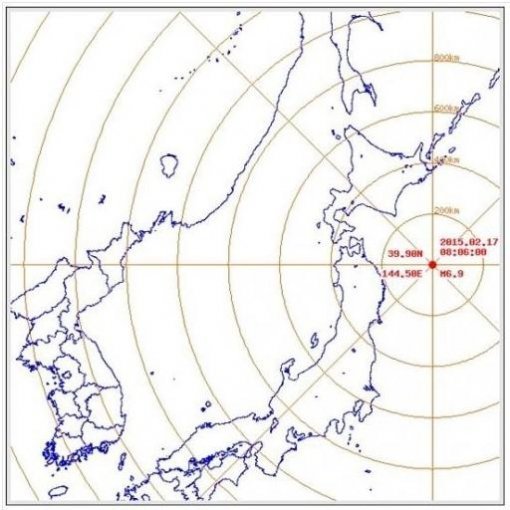 사진 설명 = 일본 도호쿠 지방 규모 6.9 지진