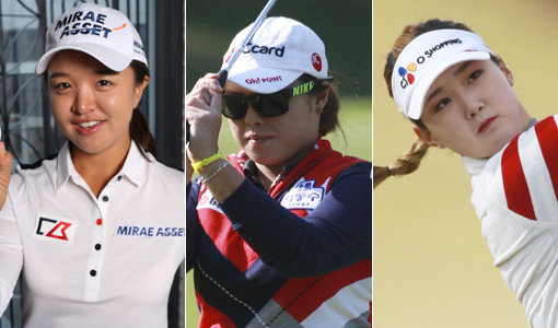 한국여자프로골프(KLPGA) 투어 출신의 새내기들이 미국여자프로골프(LPGA) 투어에 빠르게 적응하고 있다. 특히 김세영, 장하나, 백규정(사진 왼쪽부터)은 LPGA 투어에서 시즌 초반부터 좋은 성과를 내며 눈길을 끌고 있다. 사진제공｜THE GOLF·KLPGA