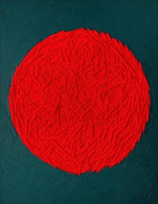 융합. 90.9x116.7 korean paper, acylic on canvas.2015