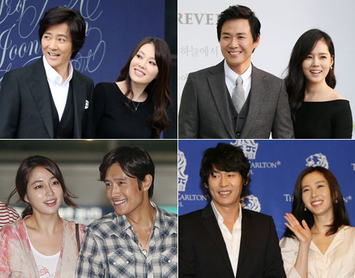 최수종·하희라-연정훈·한가인-설경구·송윤아-이민정·이병헌(왼쪽 위부터 시계방향). 사진｜동아닷컴DB·스포츠동아DB·스포츠코리아