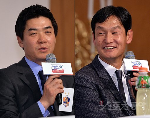 윤정환 감독-최용수 감독(오른쪽). 스포츠동아DB