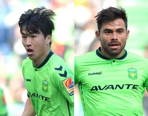 이호-에두(오른쪽). 사진제공｜전북 현대